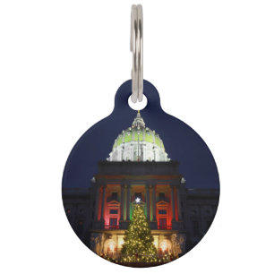 Pennsylvania State Capitol Christmas Tree Lights Pet Tag