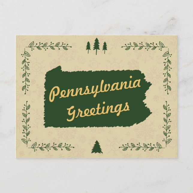 Pennsylvania State Christmas Holiday Greetings (Front)