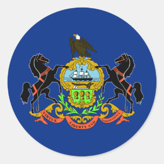 Pennsylvania State Flag Classic Round Sticker