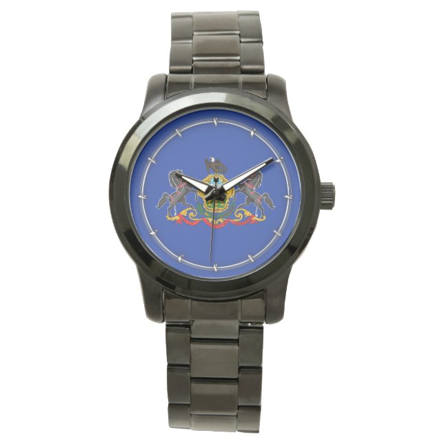 Pennsylvania State Flag Design Decor Watch (Front)