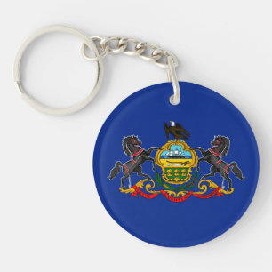 Pennsylvania State Flag Design Key Ring