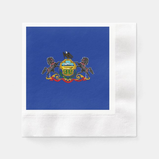 Pennsylvania State Flag Design Napkin (Front)