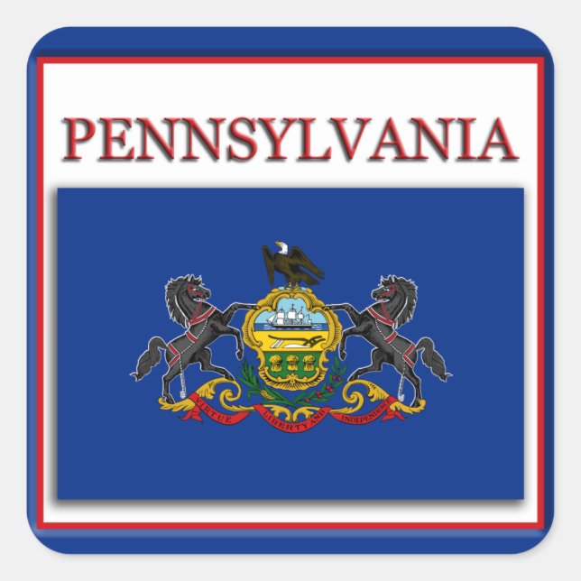 Pennsylvania State Flag Design Sticker (Front)
