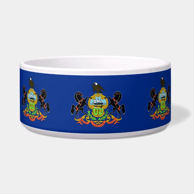 Pennsylvania State Flag Pet Bowl (Right)