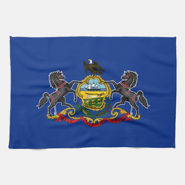 Pennsylvania State Flag Tea Towel (Horizontal)