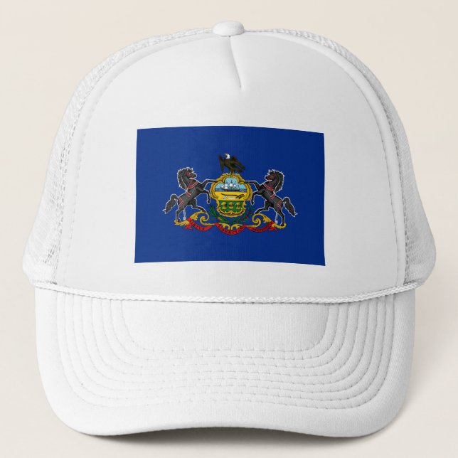 Pennsylvania State Flag Trucker Hat (Front)