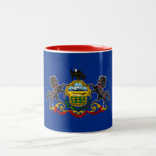 Pennsylvania State Flag Two-Tone Coffee Mug