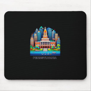 Pennsylvania State In Usa Sticker1 Mouse Mat