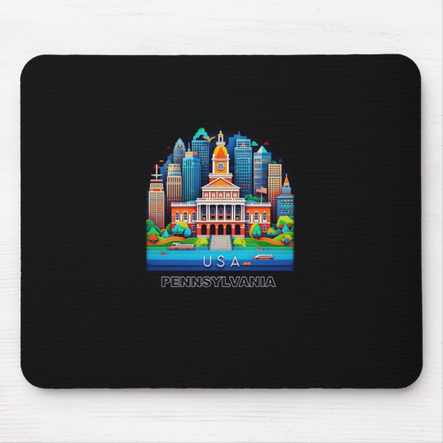 Pennsylvania State In Usa Sticker1  Mouse Mat (Front)
