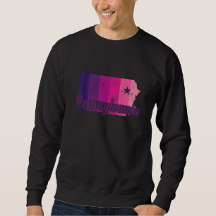 Pennsylvania State Outline Map Usa Sweatshirt