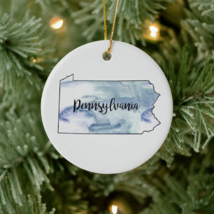 Pennsylvania State Painting Illustration Ornament
