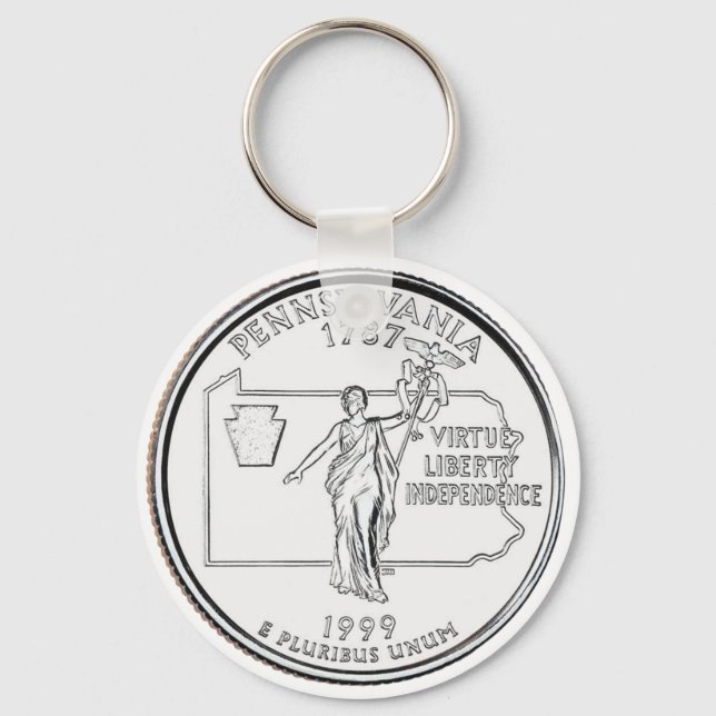 Pennsylvania State Quarter Key Ring (Front)
