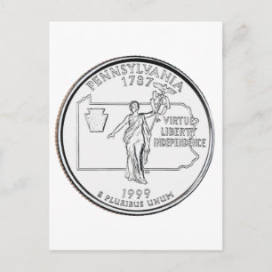 Pennsylvania State Quarter Postcard