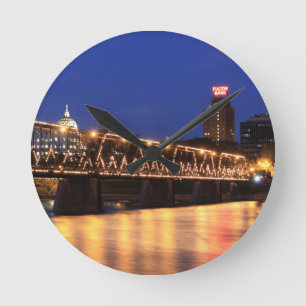 Pennsylvania State Walnut Street Bridge Round Clock