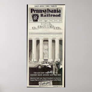 Pennsylvania Station New York ,Timetable 1941 Poster