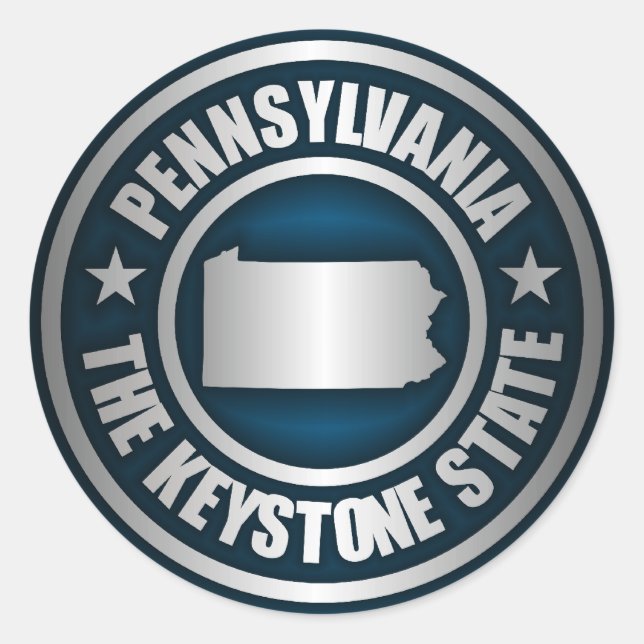 Pennsylvania Steel (B) Classic Round Sticker (Front)