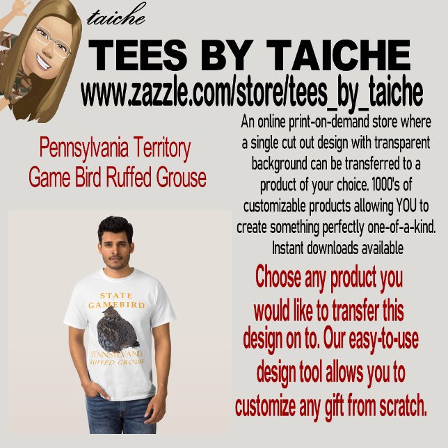 Pennsylvania Territory Game Bird Ruffed Grouse T-Shirt (Creator Uploaded)