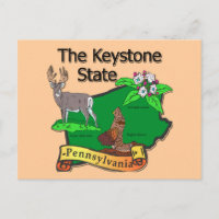 Pennsylvania The Keystone State Bird Deer Flower