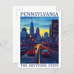 Pennsylvania the Keystone State USA Travel Place Postcard