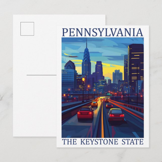 Pennsylvania the Keystone State USA Travel Place Postcard (Front/Back)