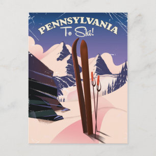 Pennsylvania To Ski Postcard