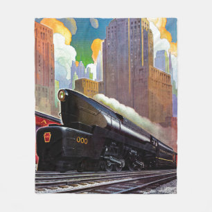 Pennsylvania Train by Unknown Fleece Blanket