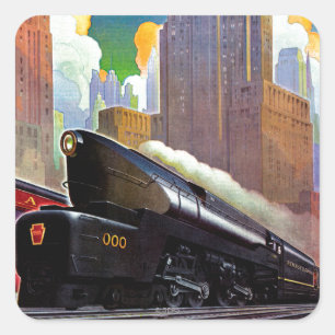 Pennsylvania Train by Unknown Square Sticker