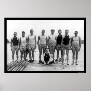 Pennsylvania University Rowing Team 1915 Poster