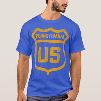 Pennsylvania - US highway distressed weathered loo T-Shirt