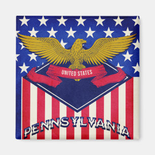 Pennsylvania USA Flag Magnet