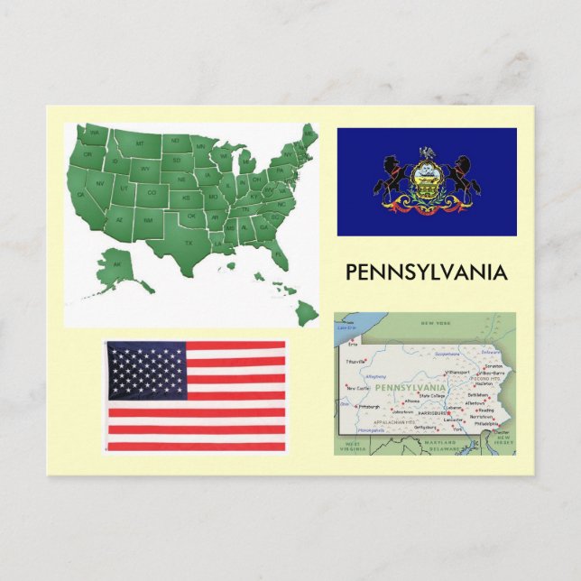 Pennsylvania, USA Postcard (Front)
