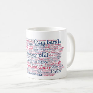 Pennsylvania USA Slang Word Art Map Coffee Mug