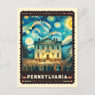 Pennsylvania   Vincent Van Gogh Inspired Postcard