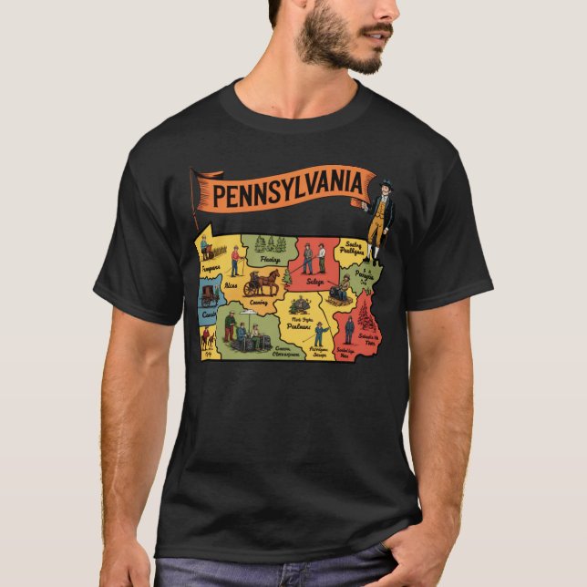 Pennsylvania - Vintage Tourism T-Shirt (Front)