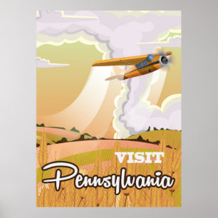 Pennsylvania vintage travel poster