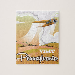 Pennsylvania vintage travel poster jigsaw puzzle
