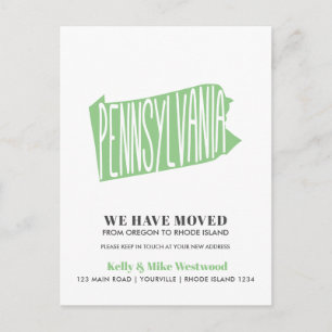 PENNSYLVANIA We've moved New address New Home Postcard