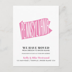 PENNSYLVANIA We've moved New address New Home  Postcard