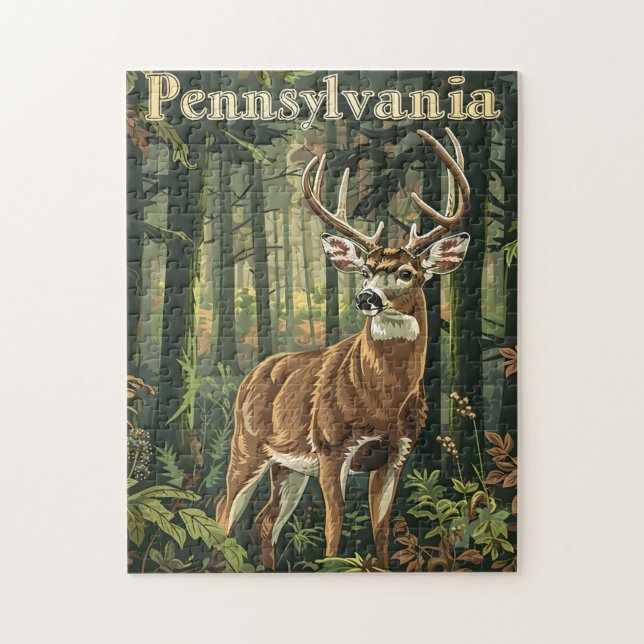 Pennsylvania White-tailed deer Jigsaw Puzzle (Vertical)