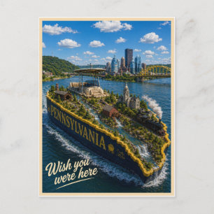 Pennsylvania   Wish You Were Here   State Series Postcard