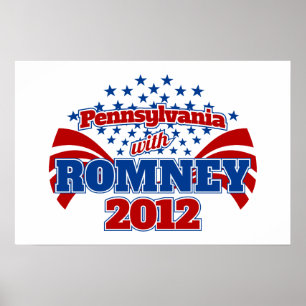 Pennsylvania with Romney 2012 Poster