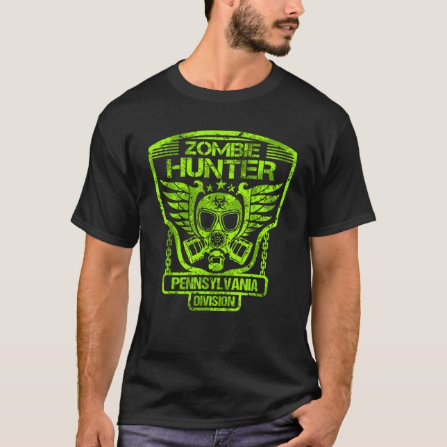 Pennsylvania Zombie Hunter  T-Shirt (Front)
