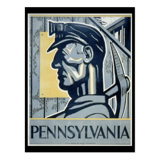Pennsylvanian Coal Miner Postcard
