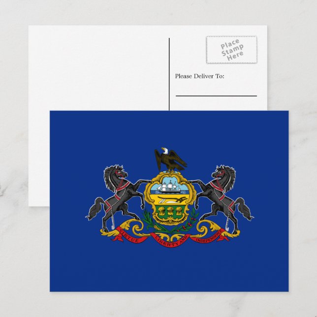 Pennsylvanian Flag, Flag of Pennsylvania Postcard (Front/Back)