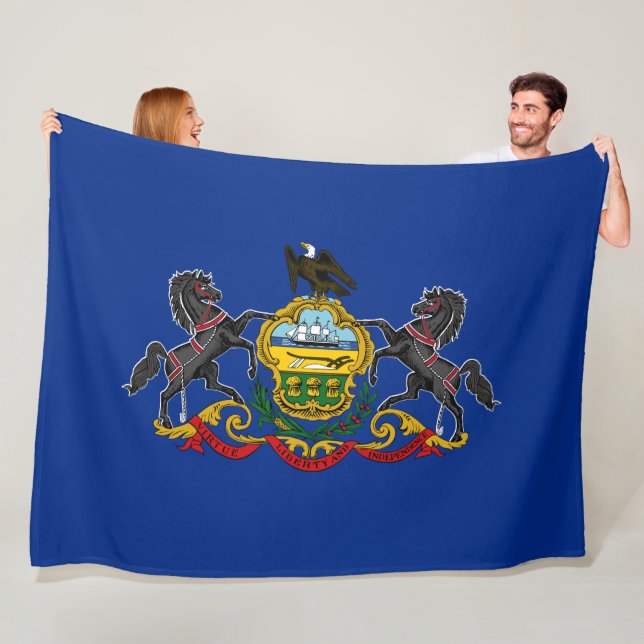 Pennsylvanian Flag Fleece Blanket (In Situ)