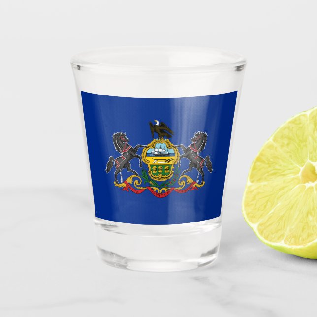 Pennsylvanian Flag Shot Glass (Front)