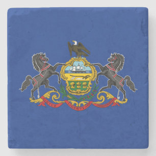 Pennsylvanian Flag Stone Coaster
