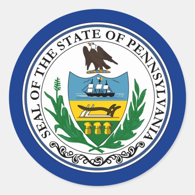 Pennsylvanian Seal, Seal of Pennsylvania Sticker (Front)