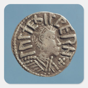 Penny Aethelberht Anglo-Saxon King East Anglia. Square Sticker