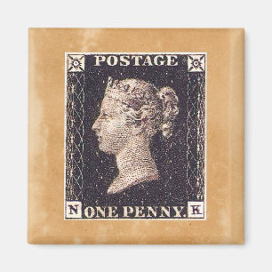 Penny Black Postage Stamp Magnet